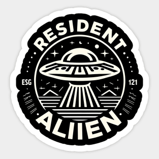 Resident Alien UFO Sticker